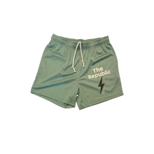 Load image into Gallery viewer, The Republic Reflective Mesh Shorts (Evergreen)
