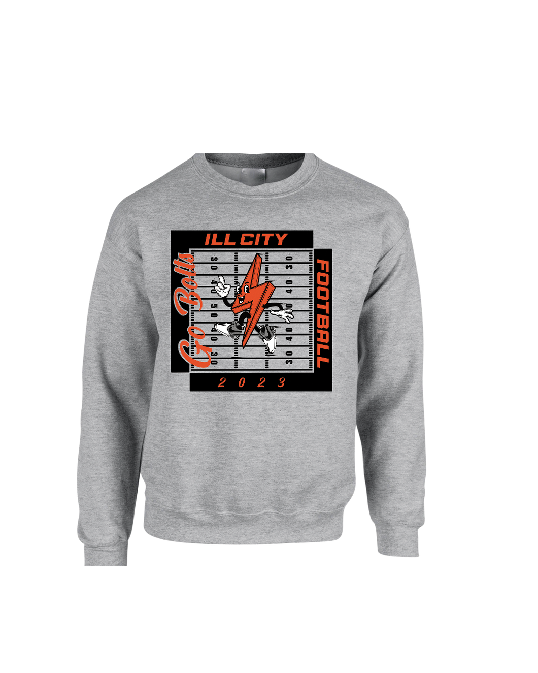 ill City Football Field Vintage Crewneck