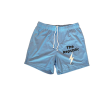 Load image into Gallery viewer, The Republic Reflective Mesh Shorts (Baby Blue)
